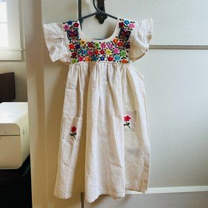 Arte Huaxyacac Authentic Hand Made Embroidered Mexican Dress